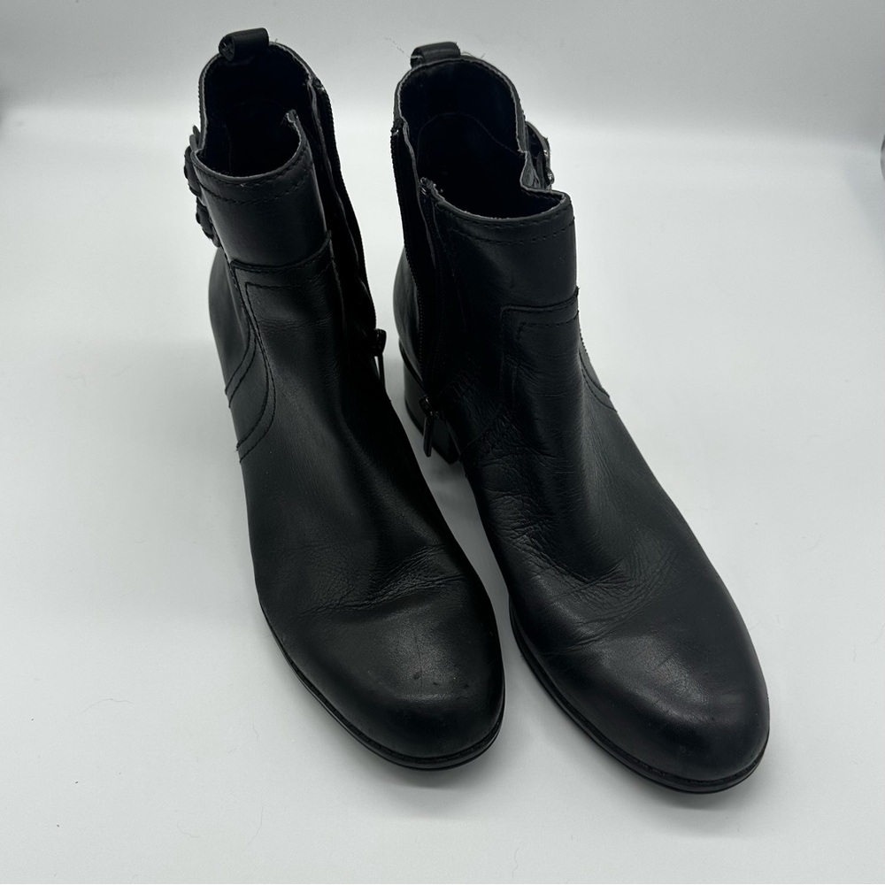 Women’s Black leather ankle boots